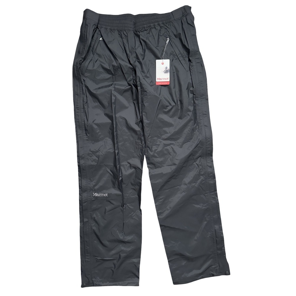 Marmot PreCip Full Zip Rain Pants Black Waterproof Hiking Men's‎ XXL 2XL